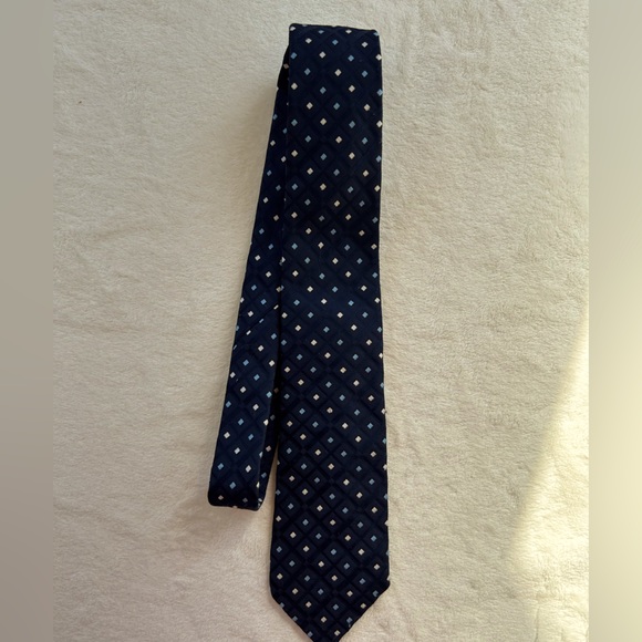Vintage Givenchy Gentlemen Paris Blue Print Men’s Tie - Picture 3 of 3